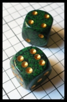 Dice : Dice - 6D Pipped - Green Chessex Speckled Golden Recon - Ebay Jan 2010